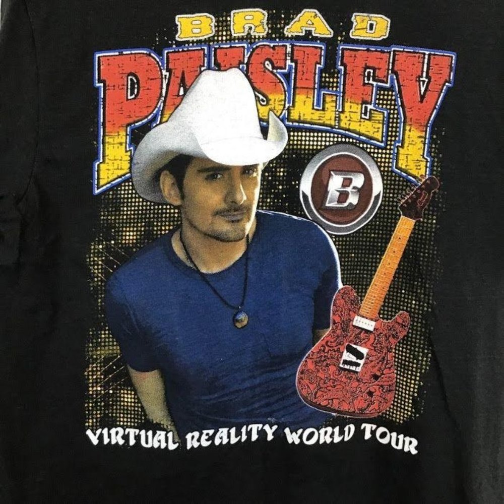 Delta Pro Weight L Brad Paisley 2012 Virtual Reality Tour Concert Tshirt Black